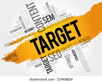 TARGET word cloud, business concept