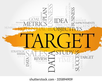 Target word cloud, business concept