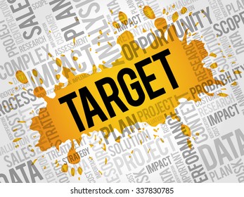 Target word cloud, business concept