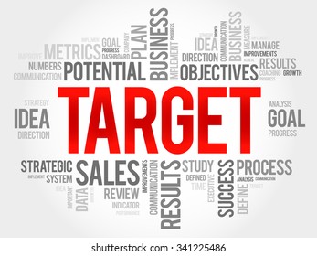 Target word cloud, business concept