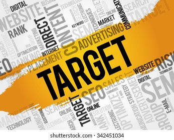 TARGET word cloud, business concept