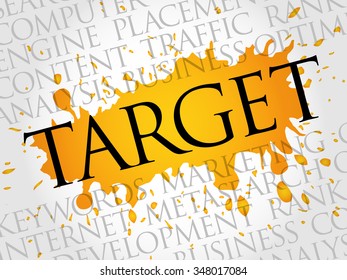 TARGET word cloud, business concept