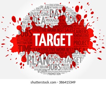 Target word cloud, business concept