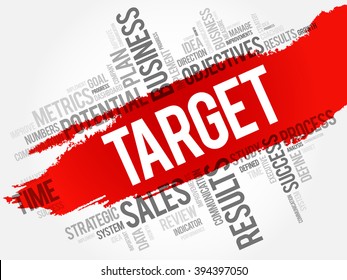 Target word cloud, business concept