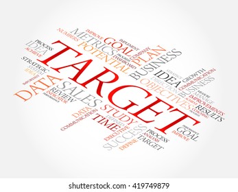 Target word cloud, business concept