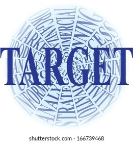 Target word cloud concept