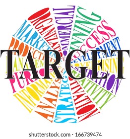 Target word cloud concept