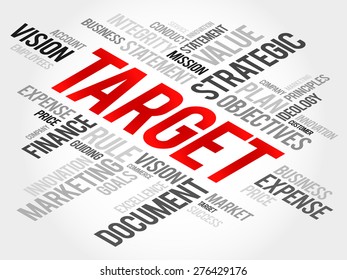 TARGET word cloud, education concept