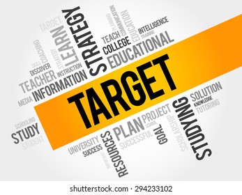 TARGET word cloud, education concept