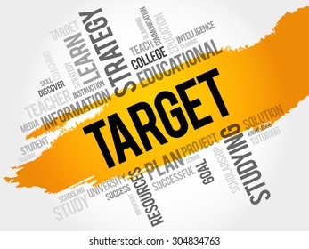 TARGET word cloud, education concept