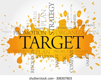 TARGET word cloud, education concept