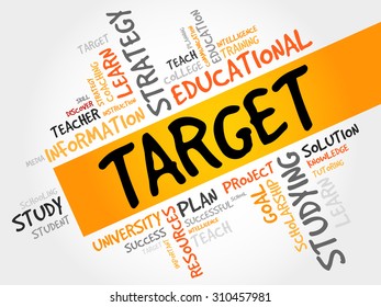 TARGET word cloud, education concept