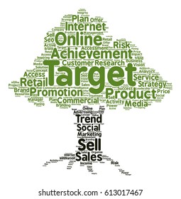Target word cloud Tree typography