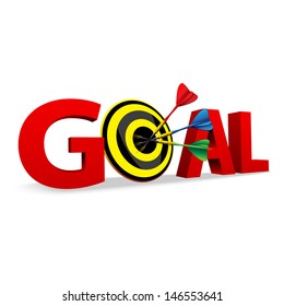 target in word goal , Business goal concept 