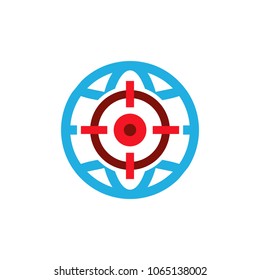Target World Logo Icon Design