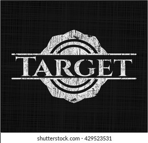Target written with chalkboard texture