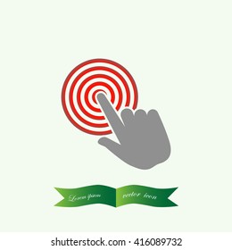 Target,Click, Hand Icon, Pressing a Button,