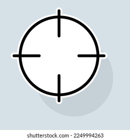 Targeted advertising line icon. Sale, poster, marketing, tv, banner, product, money, television, pause. Add concept. Vector sticker line icon on white background