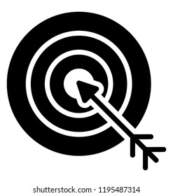 A targeted arrow on a dartboard symbolizing aim and objective 