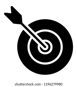 A targeted arrow on a dartboard symbolizing aim and objective 