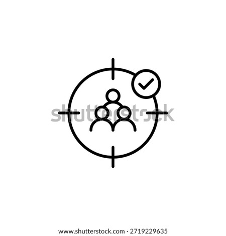 Targeted Audience With Check Outline Focused Group Concept