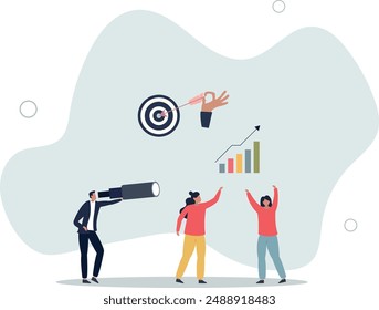 Targeted audience research methods for effective marketing.Find customer for loyal engagement from focused advertisement campaigns.flat design.illustration with people.