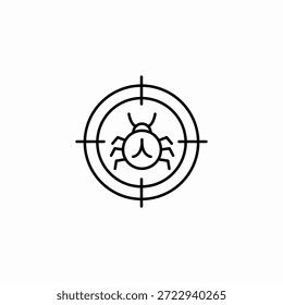 Vector de signo de icono de análisis de errores dirigido