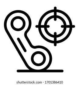 Icono de llamadas específicas. Contorno llama a icono vectorial para diseño web aislado en fondo blanco