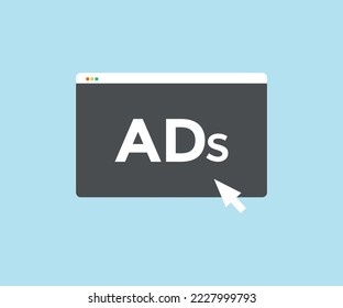 Targeted contextual ppc advertising or banner online ads concept logo design. Contextual Digital Marketing, Behavioral Targeting or Retargeting illustration vector design and illustration.

