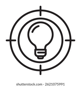 Targeted creative idea icon. vector illustration.