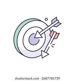 Targeted Data vector icons set stock illustration