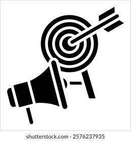 Targeted Marketing Icon Element For Design