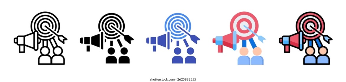 Targeted Marketing Icon Element For Design