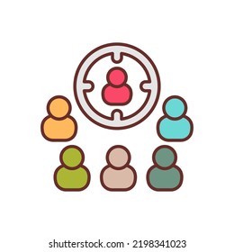 Targeted Marketing icon in vector. Logotype