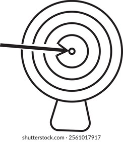 A targeted point arrow is a visual indicator used to direct attention towards a specific point or location, often in diagrams or presentations