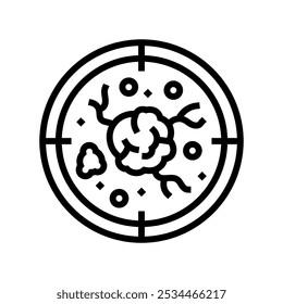 targeted therapy cancer treatment line icon vector. targeted therapy cancer treatment sign. isolated contour symbol black illustration