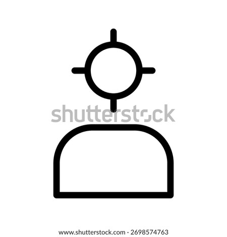 Targeted User icon set showing audience targeting, precise user focus, demographic selection, and marketing personalization in clean modern line art style