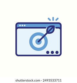 targeticon, isolated blue icon theme seo