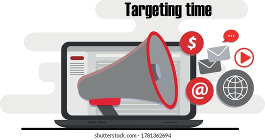 Targeting. Business icon. Stock vector illustration. Logo