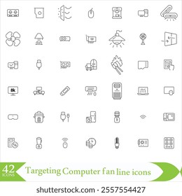 Targeting, Computer fan and Like button line icons set. Augmented reality, Web timer and Tips signs. Search, Eco energy and Euro money symbols. Loyalty points, Dating and Security agency. Vector