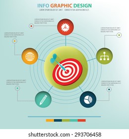 Targeting connection design info graphic design,clean vector