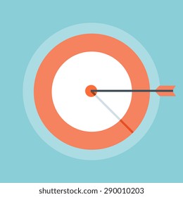 Targeting flat style, colorful, vector icon for info graphics, websites, mobile and print media.