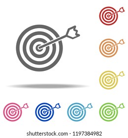 targeting icon. Elements of Seo & Development in multi colored icons. Simple icon for websites, web design, mobile app, info graphics