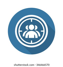 Targeting Icon. Flat Design. Business Concept. Isolated Illustration.