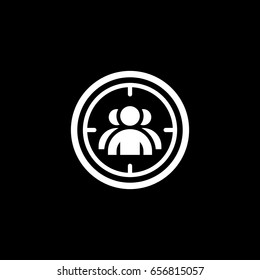 Targeting Icon. Flat Design. Business Concept. Isolated Illustration.