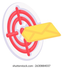 Ícone de destino representado pelo símbolo de destino Estilo plano.