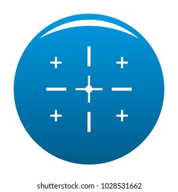 Targeting icon vector blue circle isolated on white background 