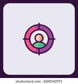 Targeting ideal customer profile concept illustrated with a stylized icon