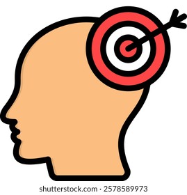 Targeting Mind Icon Lineal Color Vector Illustration