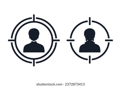 Targeting person icon. Illustration vector